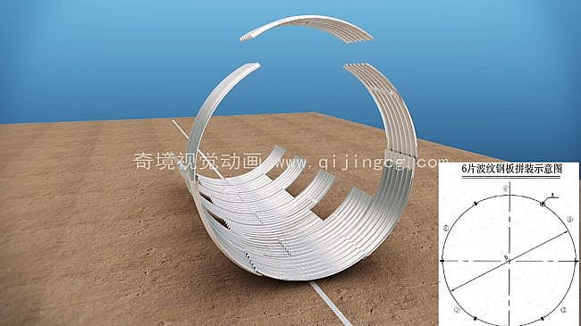 中交一局3公司波紋管涵施工工法三維動畫演示{my:seotitle}